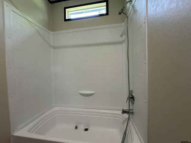 a close up of a bathtub