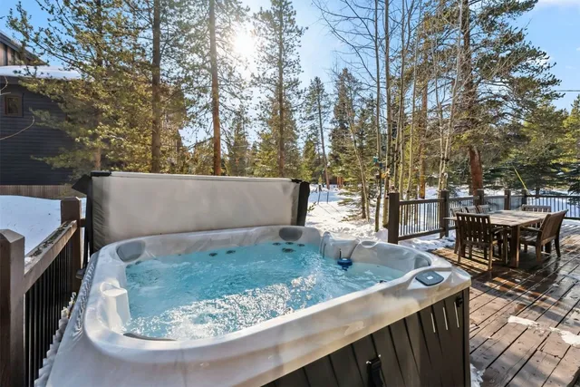 a view of a dinning tables and chairs in the patio