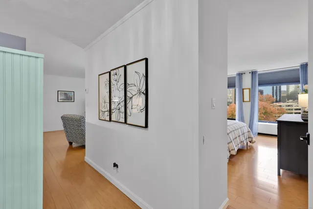 a view of livingroom with furniture and wooden floor