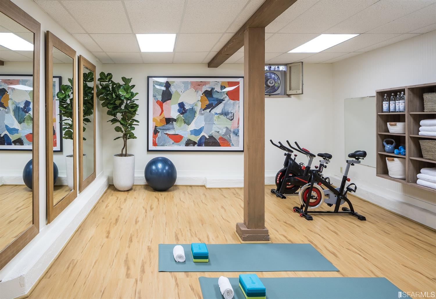 3498 Jackson Street San Francisco, CA 94118 - Photo 33 of 38 a view of a workspace with furniture and wooden floor