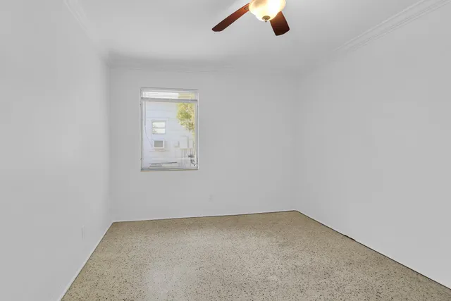 an empty room with a window