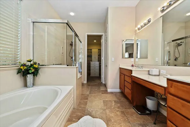 a view of terrace with wooden fence