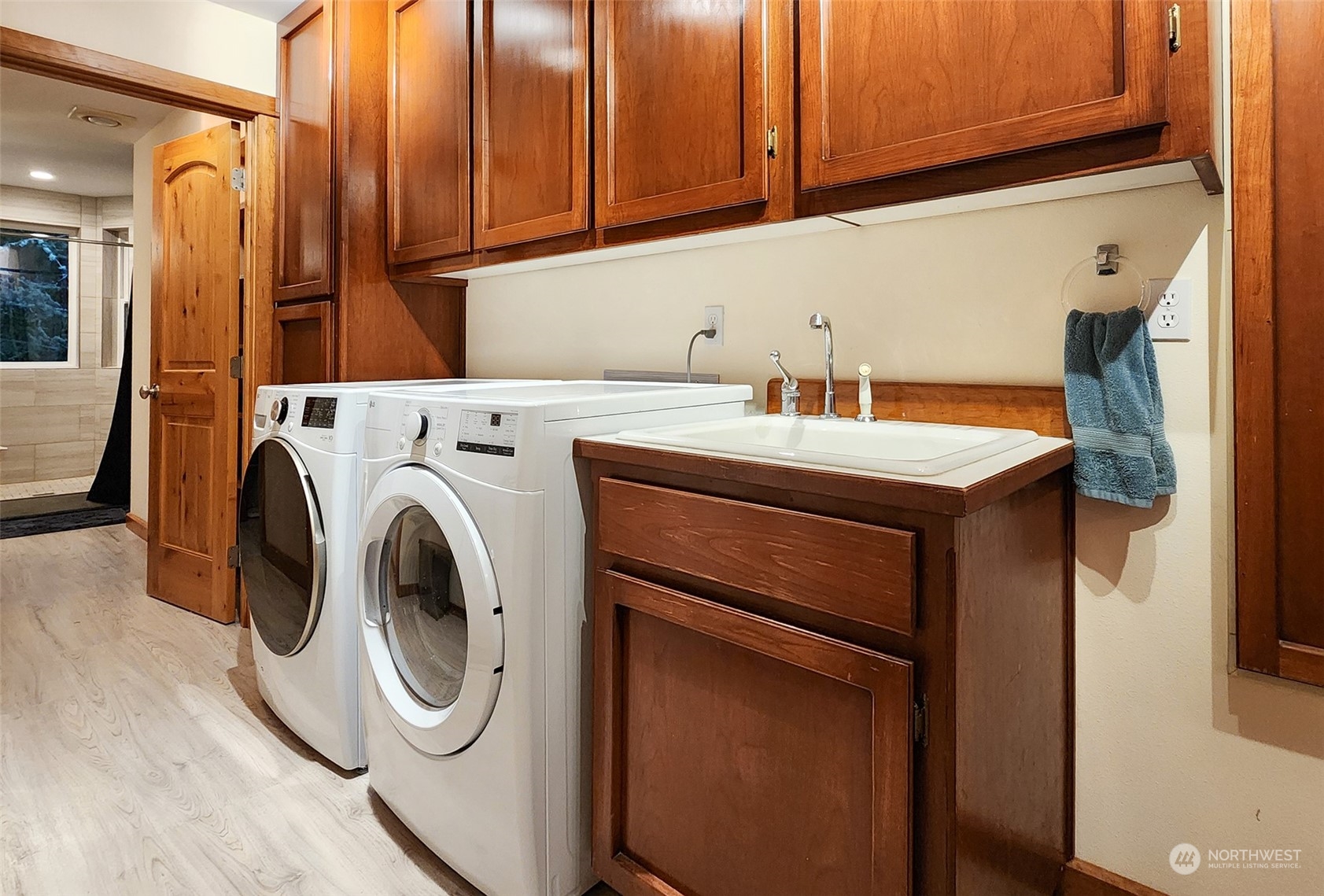 1313 Lopez Road Lopez Island, WA 98261 - Photo 24 of 31 a utility room with dryer and washer