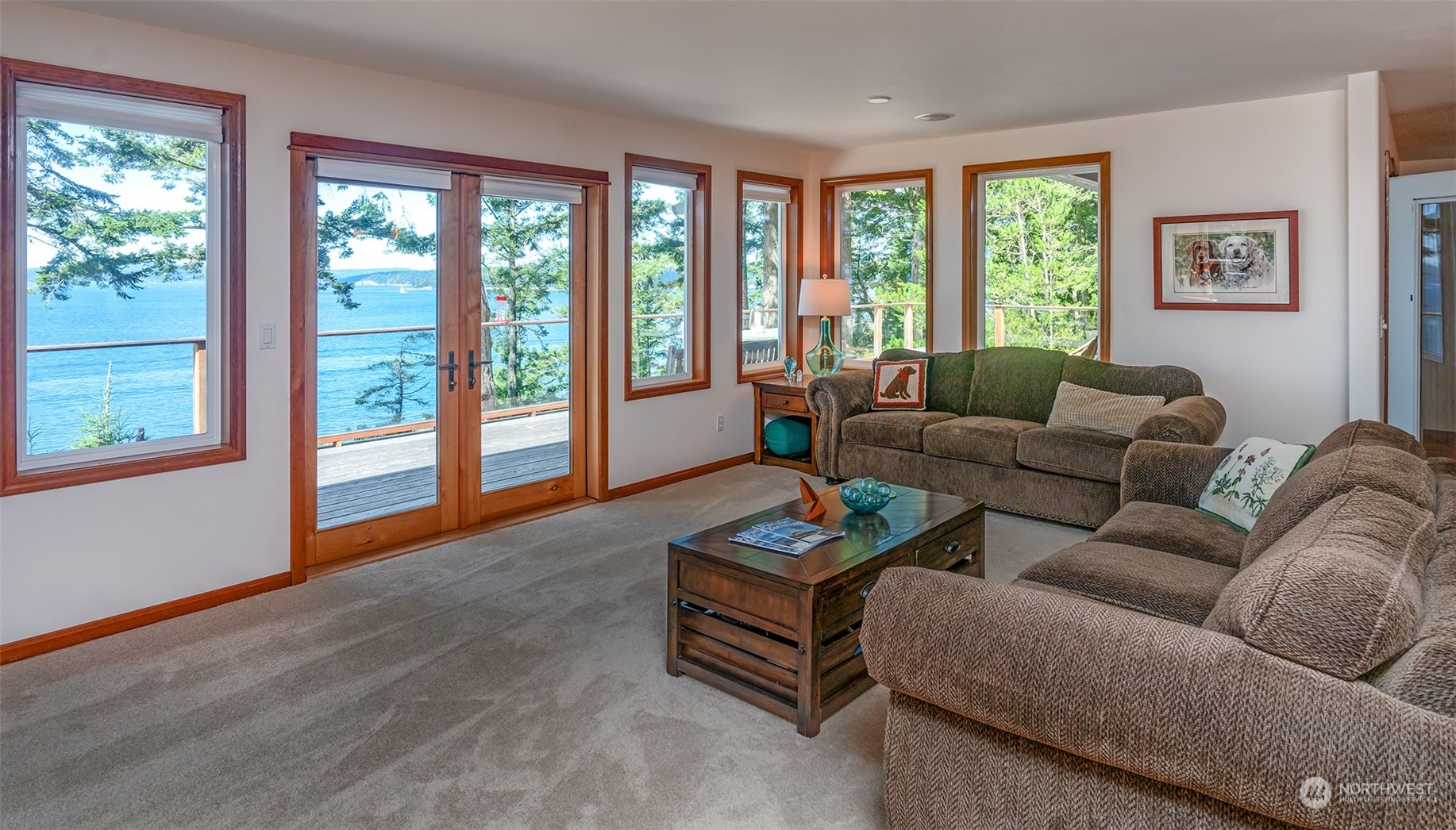 1313 Lopez Road Lopez Island, WA 98261 - Photo 9 of 31 a living room with furniture and a large window