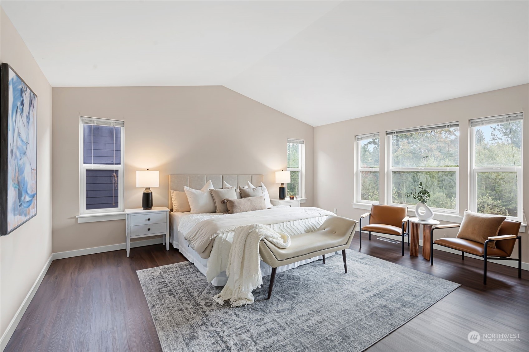 906 Jericho Place Northeast Renton, WA 98059 - Photo 17 of 39 a bed room with a bed and a chair