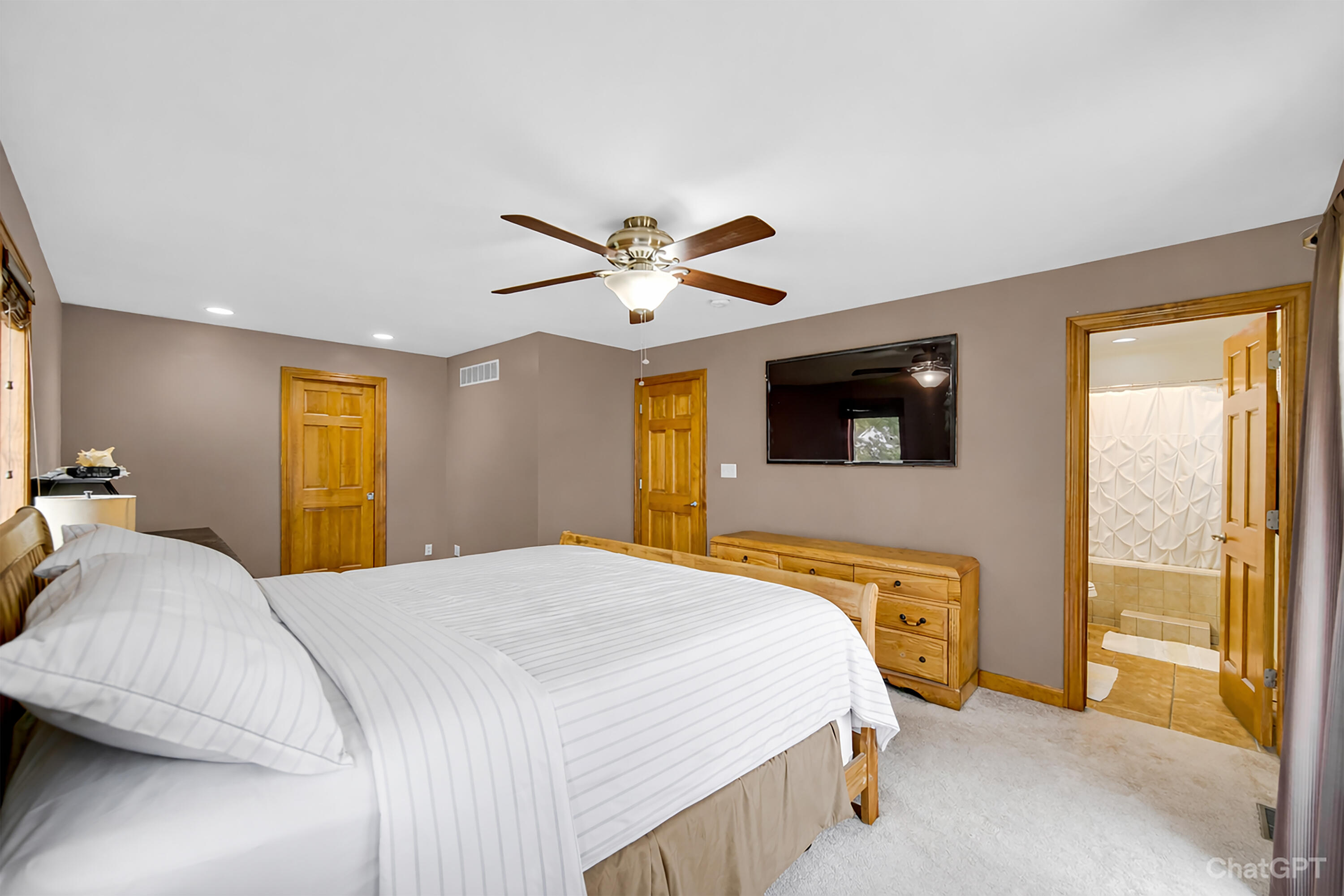 1750 West 174th Place Lowell, IN 46356 - Photo 12 of 23 a bedroom with a bed and a flat screen tv
