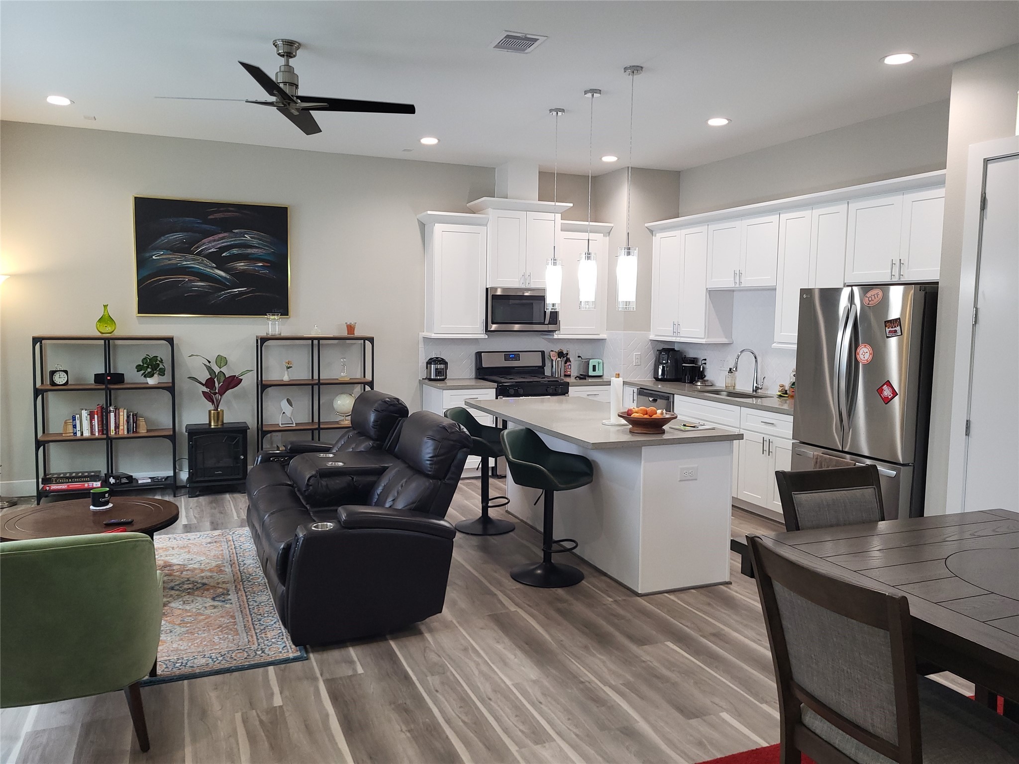 240 Julia Street, Unit A Houston, TX 77022 - Photo 8 of 36 Looking from near the half-bath in the corner of the open concept living space.
