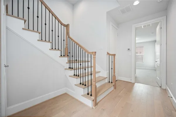 a view of entryway with stairs