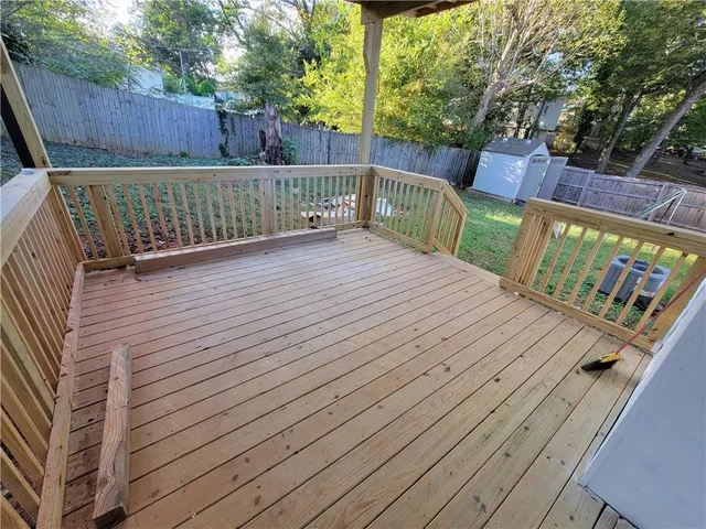 a view of deck and wooden deck