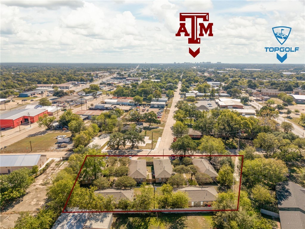 106 Hardy Street Bryan, TX 77801 - Photo 1 of 27 an aerial view of residential building and lake