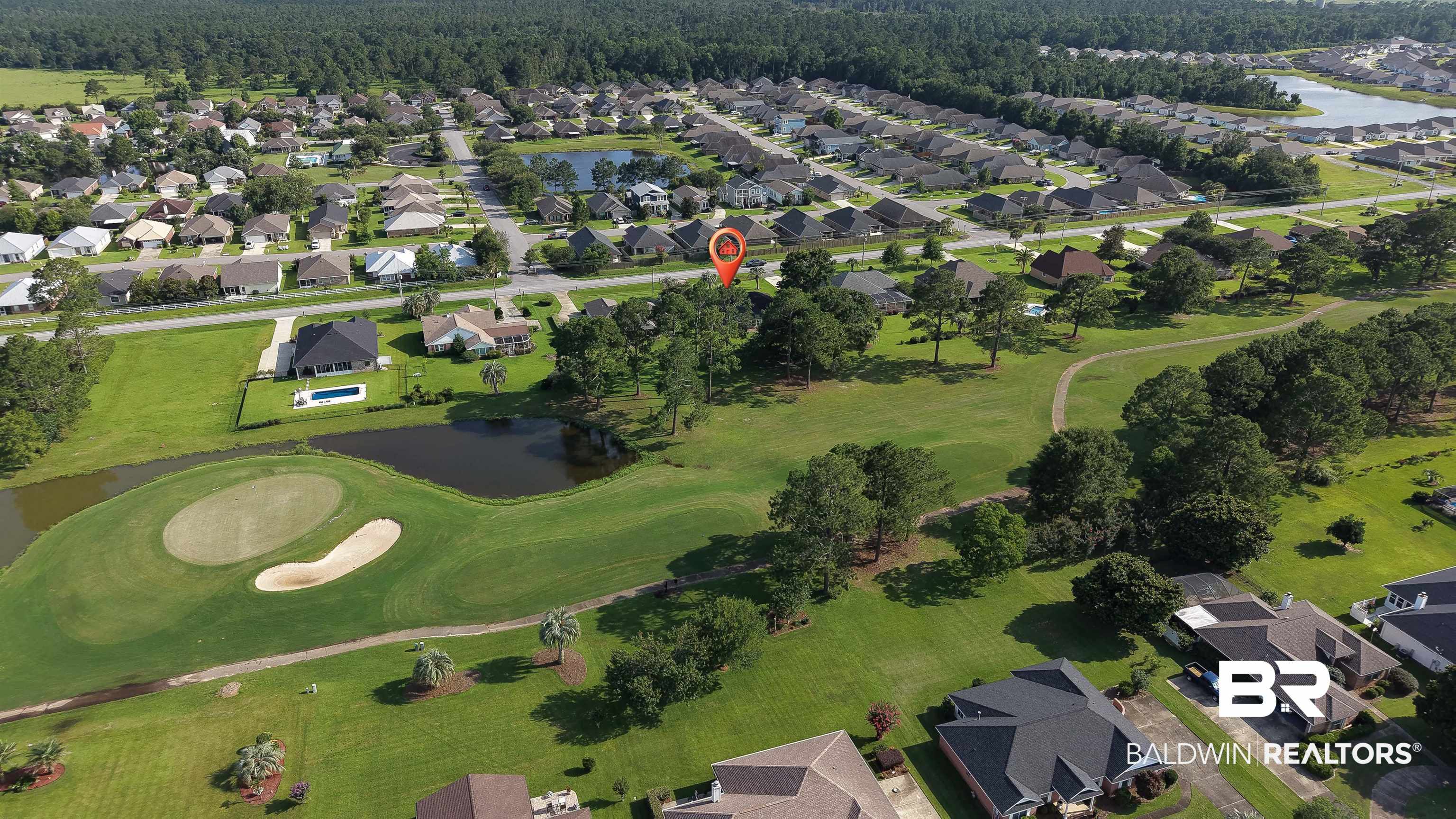 22685 County Road 12 Foley, AL 36535 - Photo 89 of 89 Aerial perspective showcasing a residential community bordering a golf course