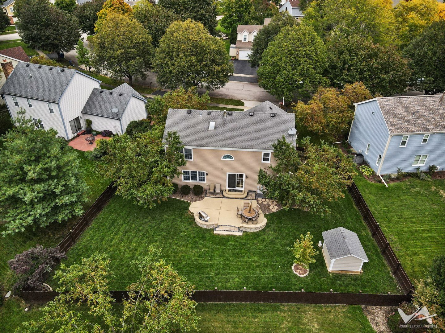 809 Arrowhead Lane St. Charles, IL 60174 - Photo 33 of 38 an aerial view of a house with garden space and street view