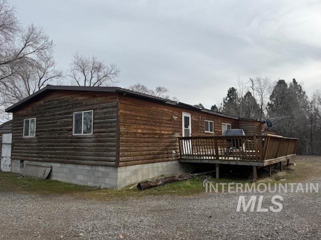 2934 East Little Basin Road King Hill, ID 83633 - Photo 26 of 29 View of property exterior featuring a deck