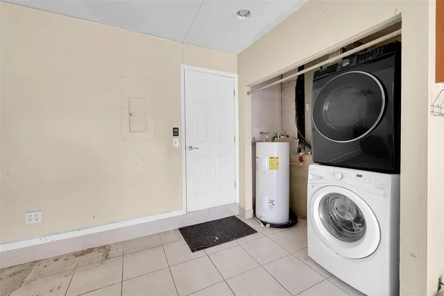 a view of a garden with a fountain