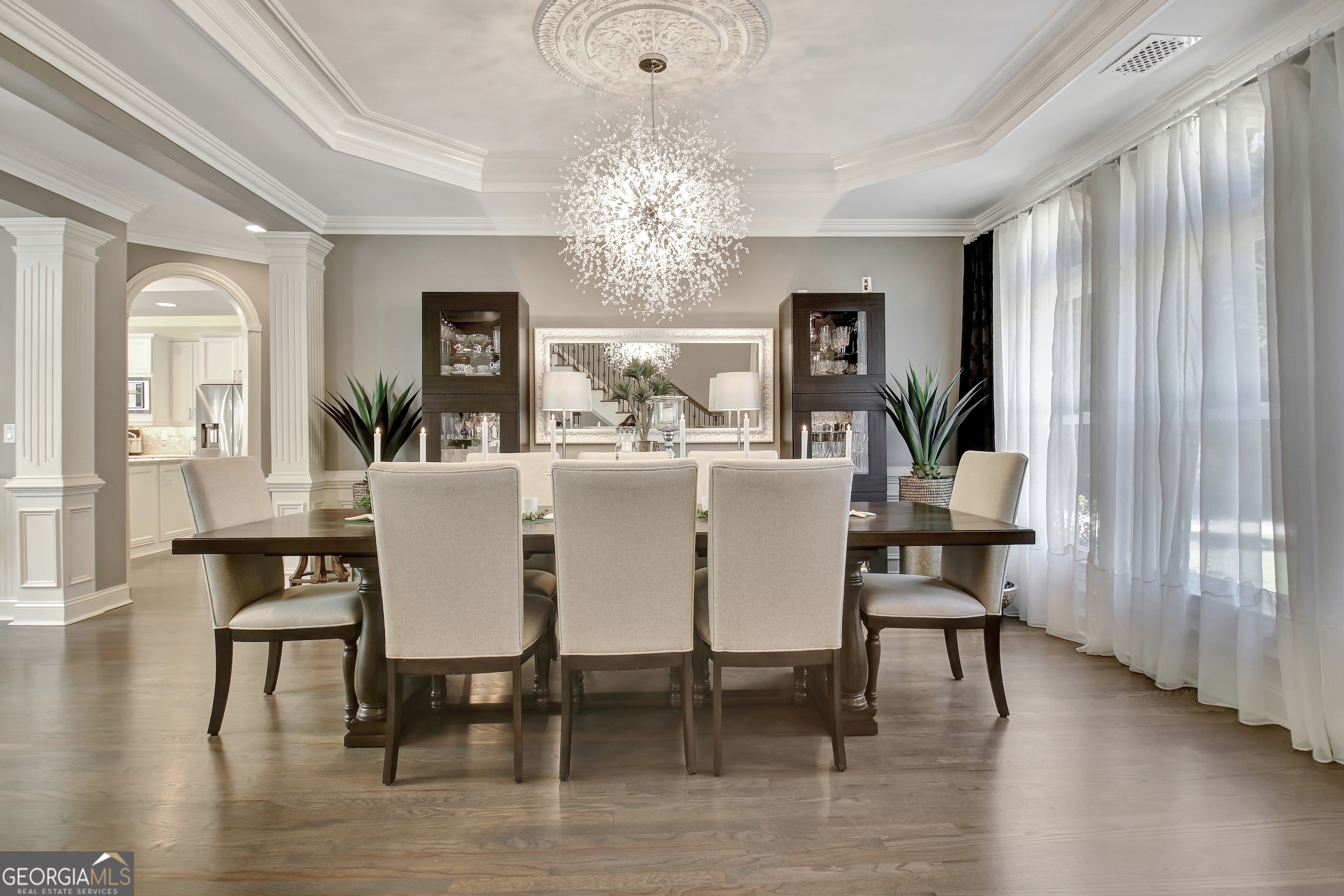 804 Ridgestone Court Peachtree City, GA 30269 - Photo 18 of 83 a view of a dining room with furniture window and wooden floor