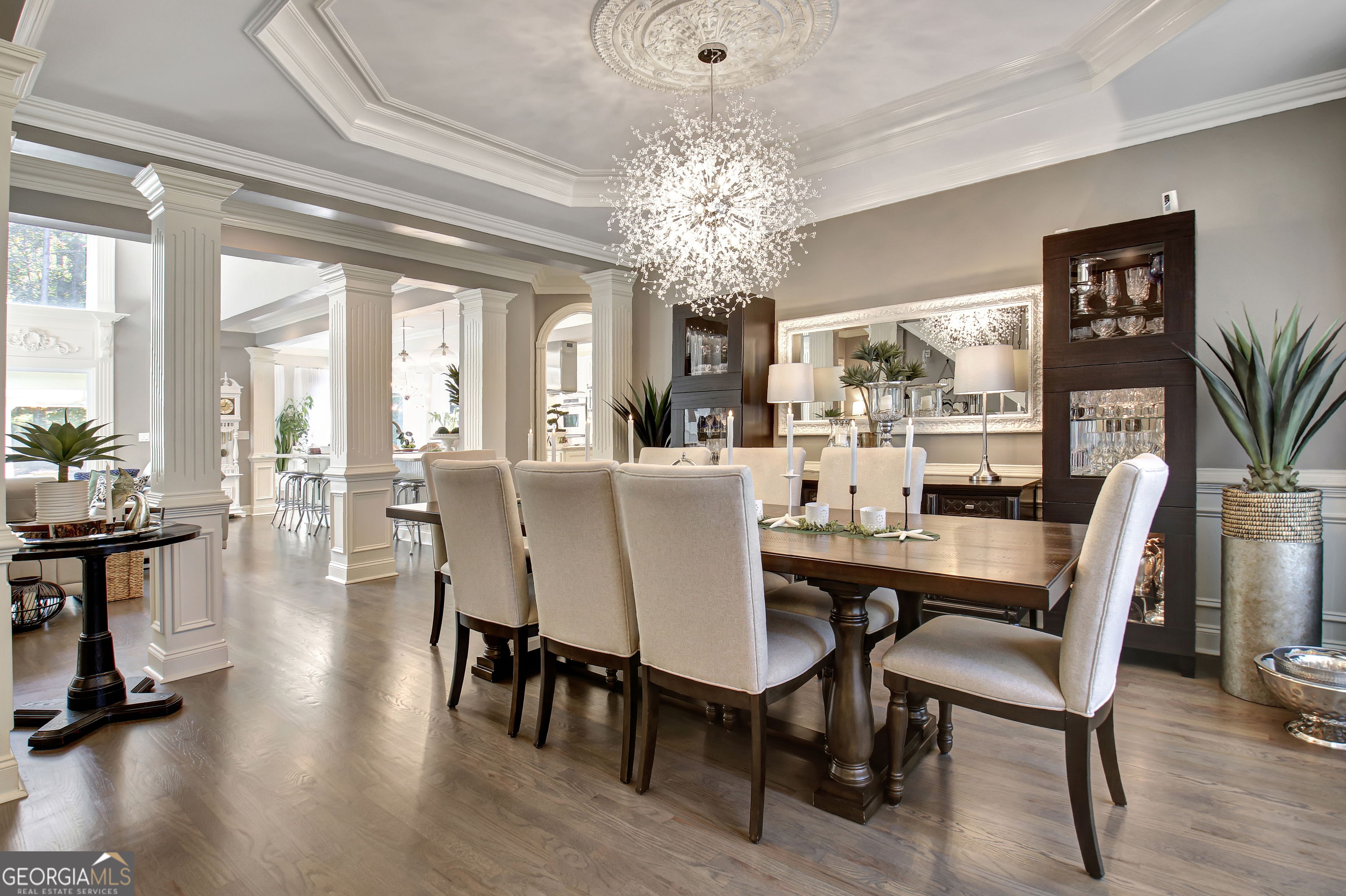 804 Ridgestone Court Peachtree City, GA 30269 - Photo 19 of 83 a view of a dining room with furniture window and wooden floor