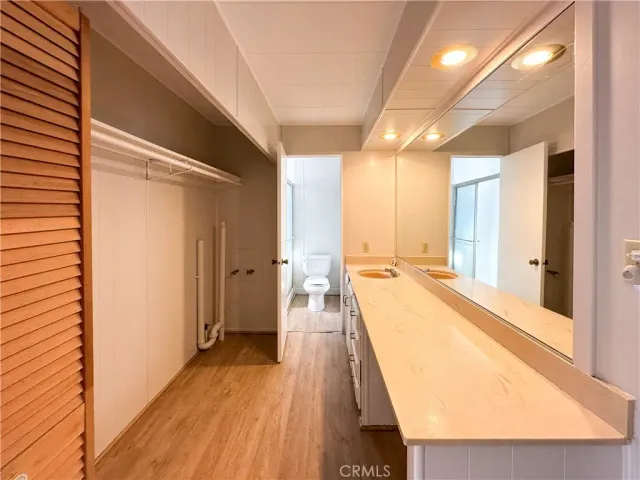 a view of a living room with a large window