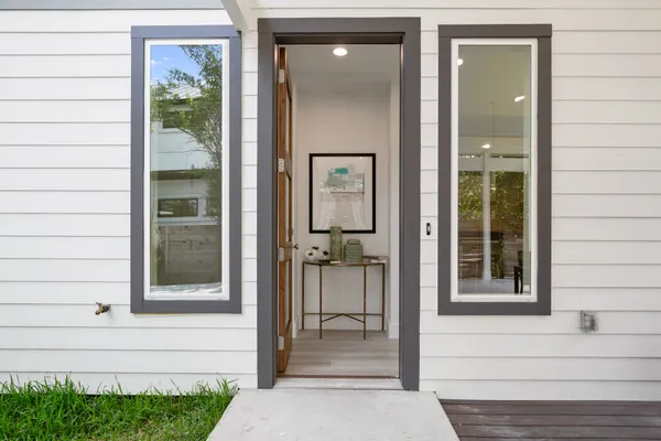 a front view of a house with a porch