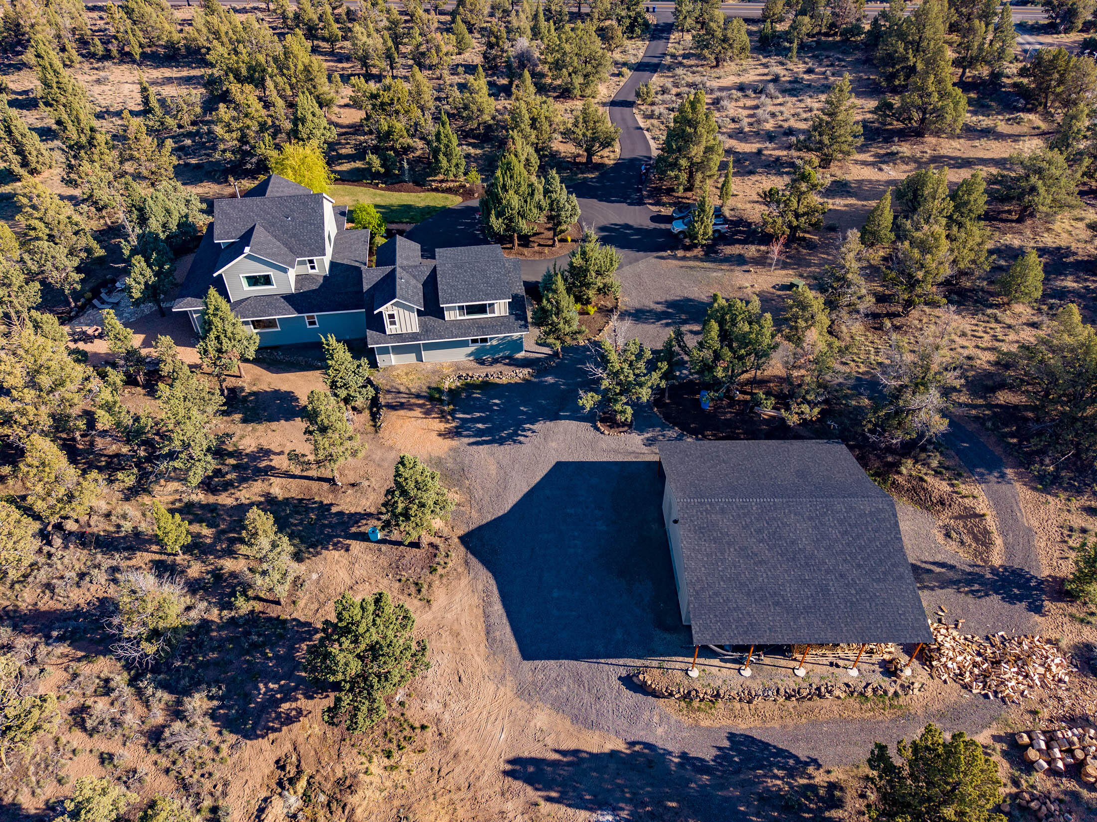 23160 Rickard Road Bend, OR 97702 - Photo 38 of 48 Shop and Home - Aerial
