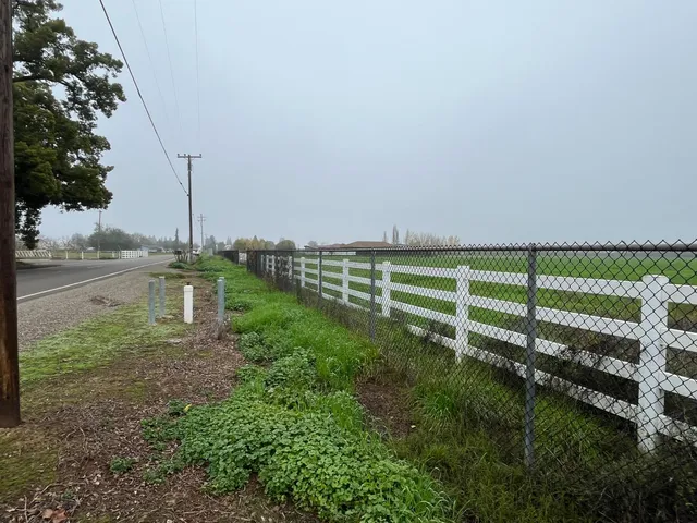 a view of a garden with lawn chairs