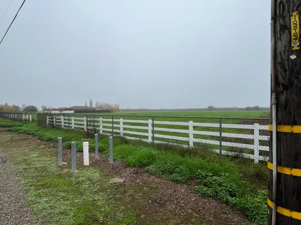 a view of a wooden fence and a bench