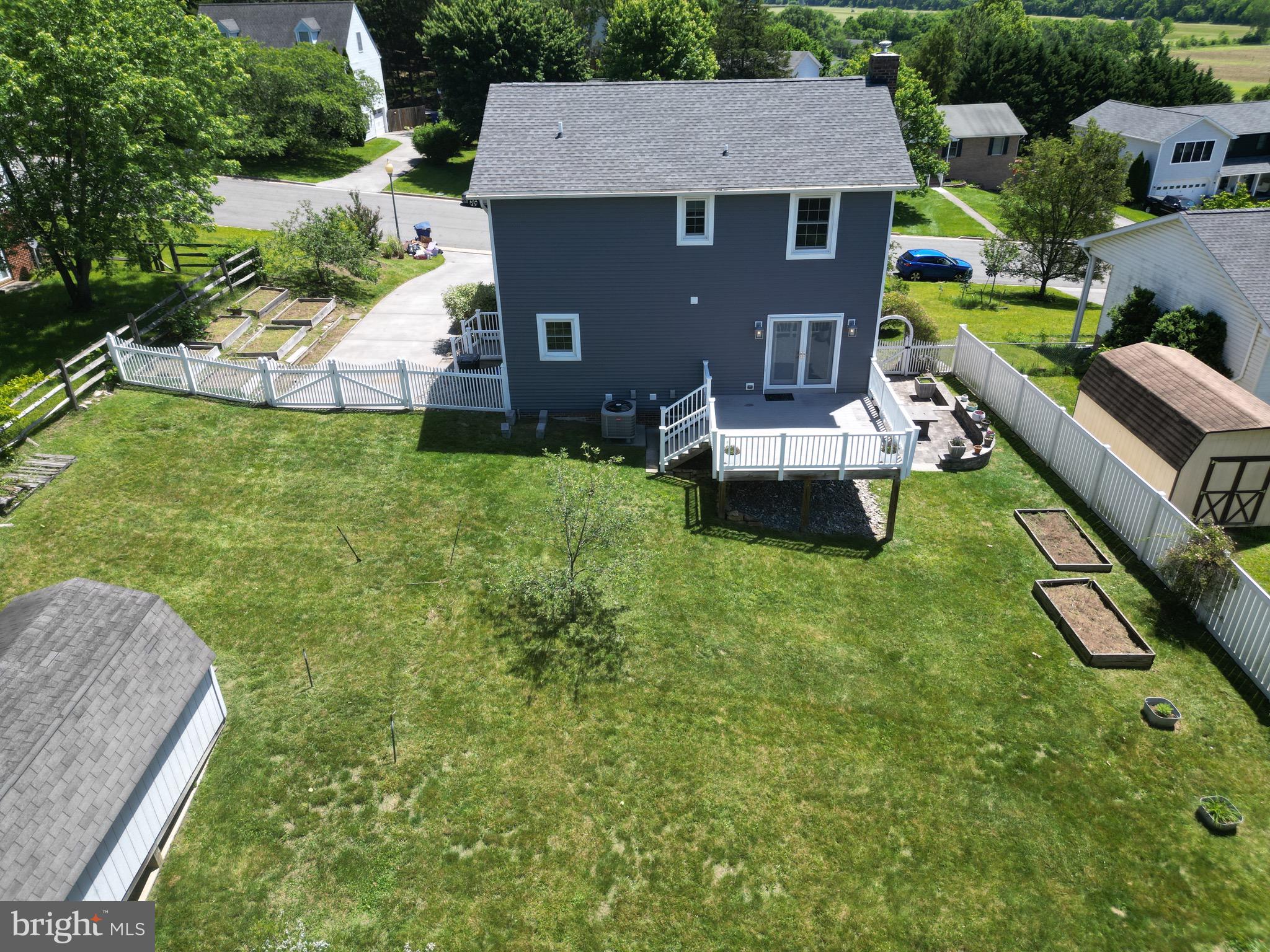 1185 Kesler Road Front Royal, VA 22630 - Photo 48 of 51 an aerial view of a house with swimming pool garden and patio
