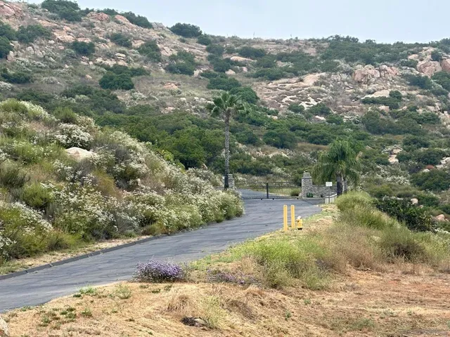 a view of a houses with a mountain in the background
