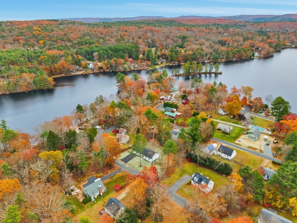 46 Horseshoe Circle Ware, MA 01082 - Photo 36 of 36 an aerial view of residential houses with outdoor space and lake view