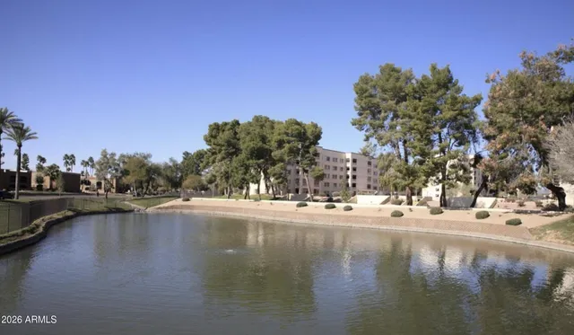 a view of lake with trees