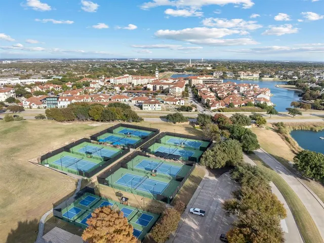 an aerial view of a city