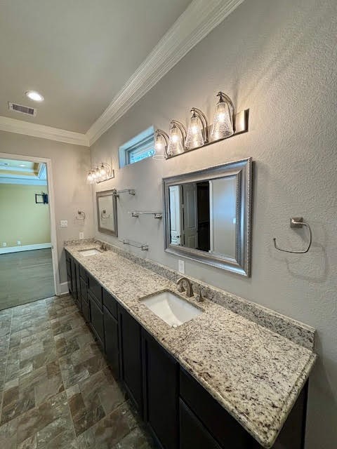 8970 Navigation Circle Montgomery, TX 77316 - Photo 26 of 47 a bathroom with a granite countertop sink and a mirror