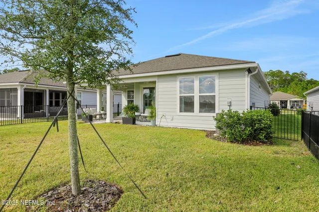 a view of outdoor space with garden and entertaining space