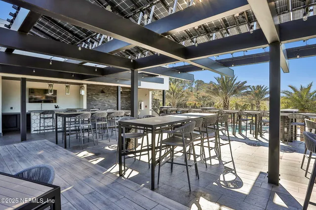 a view of outdoor space with seating