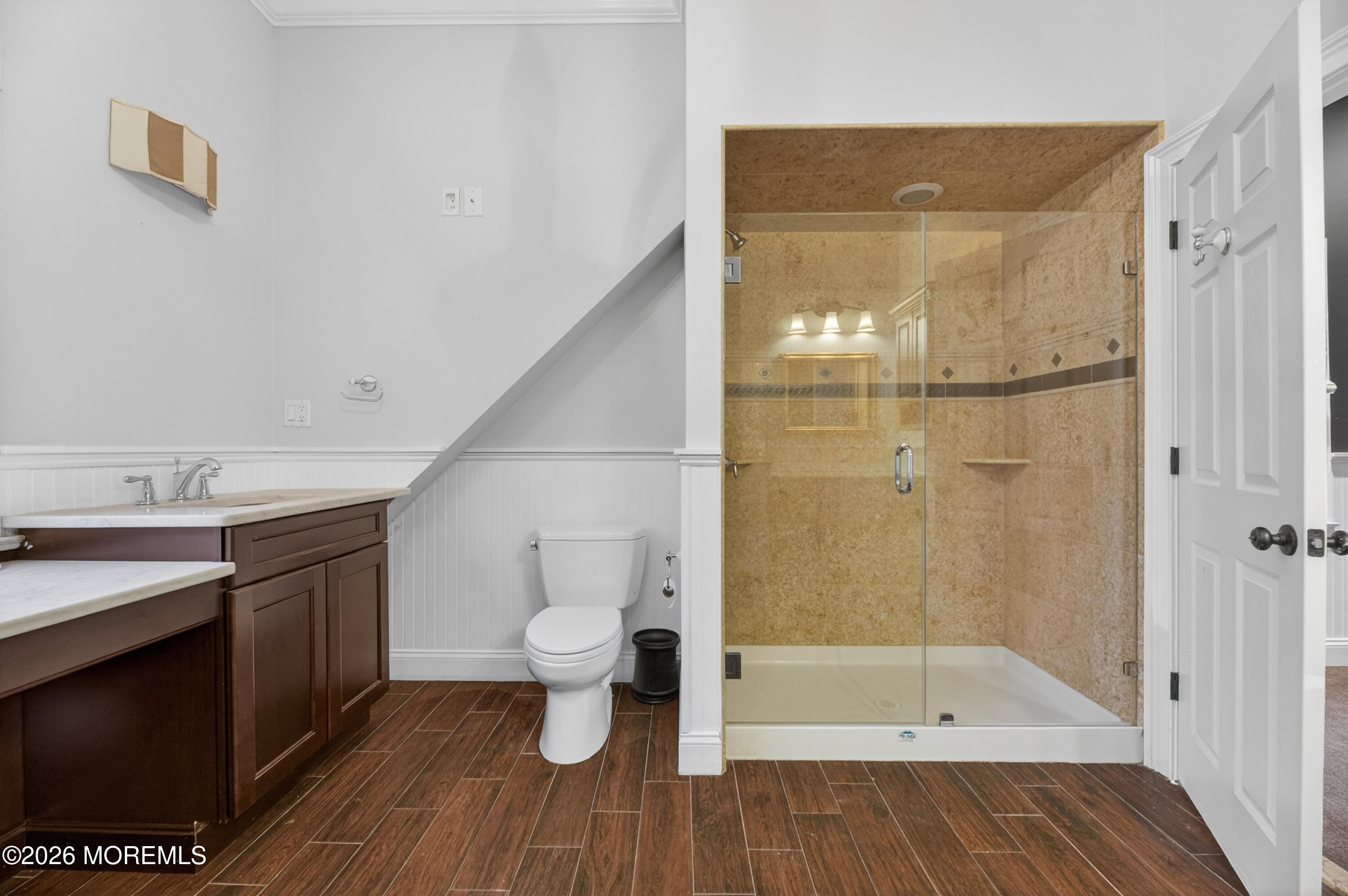 27 Carrs Tavern Road Millstone Township, NJ 08510 - Photo 31 of 78 a bathroom with a bathtub a toilet and a shower
