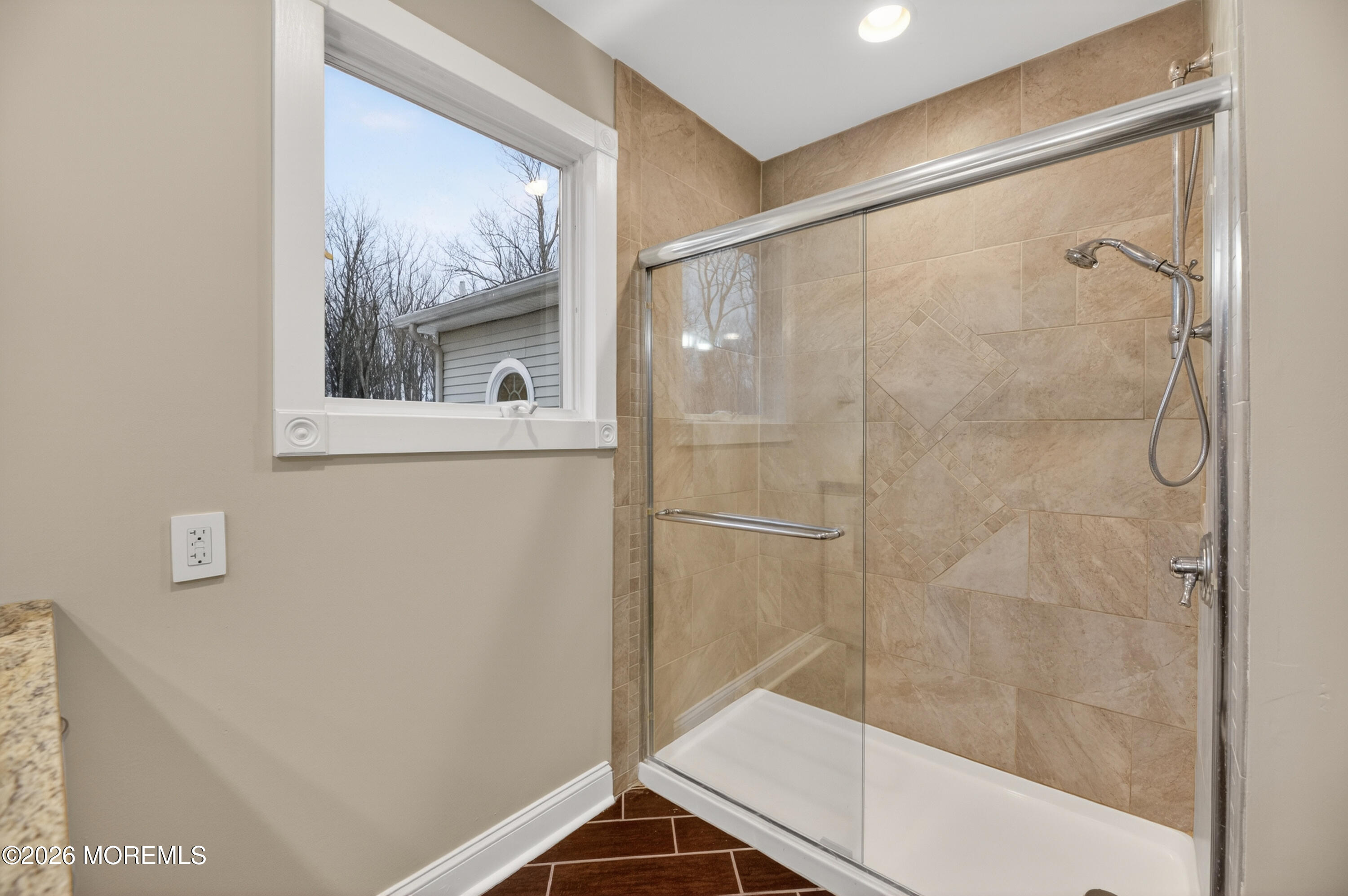 27 Carrs Tavern Road Millstone Township, NJ 08510 - Photo 52 of 78 a bathroom with a shower and a window