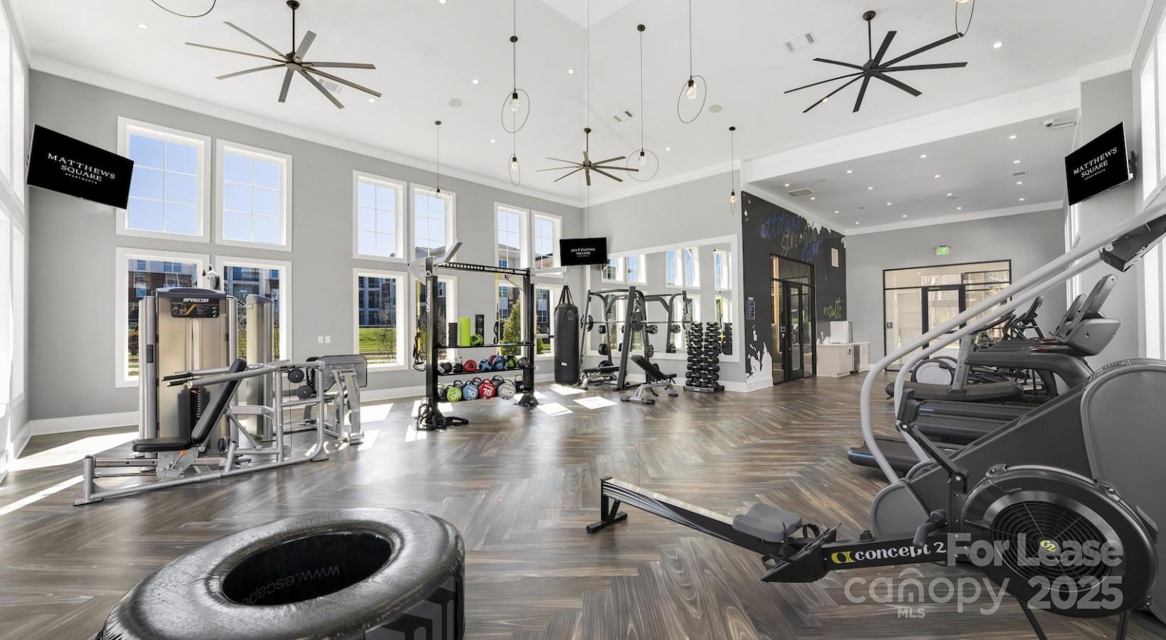 4010 Waiting Street, Unit B1 Matthews, NC 28105 - Photo 36 of 38 a view of a room with gym equipment