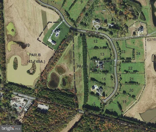 an aerial view of a garden