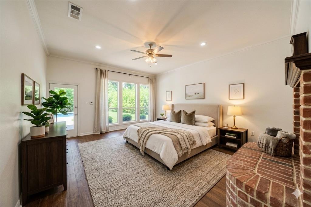 1200 Mount Gilead Road Keller, TX 76262 - Photo 22 of 38 a bedroom with a bed and a potted plant