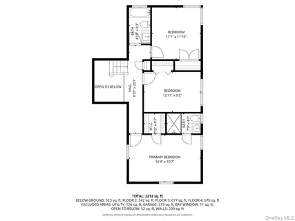 a picture of floor with a white wall and a painting