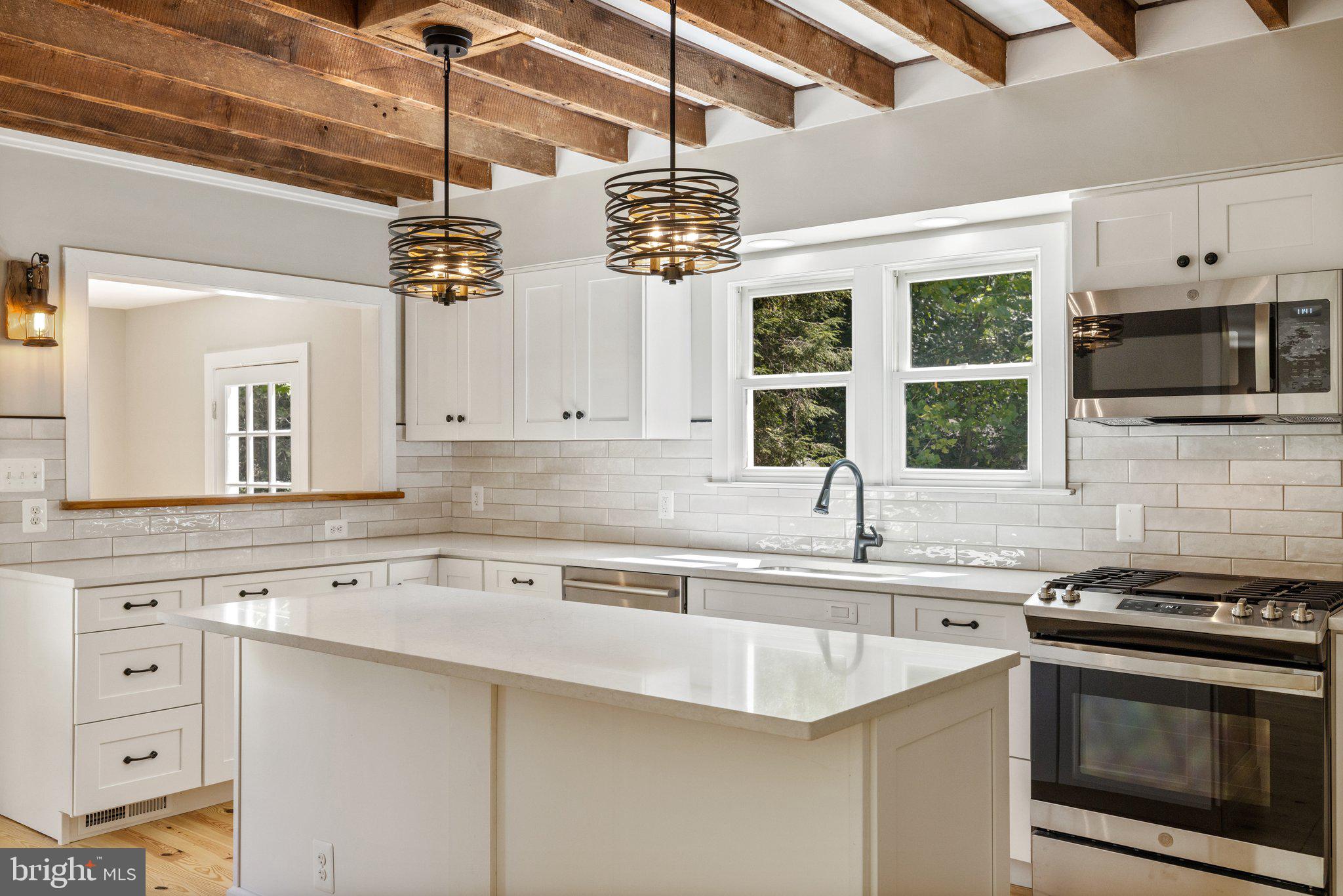 37028 Gaver Mill Road Purcellville, VA 20132 - Photo 33 of 79 Newly Renovated Kitchen with Beam Ceiling & Island
