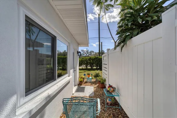 a view of a porch