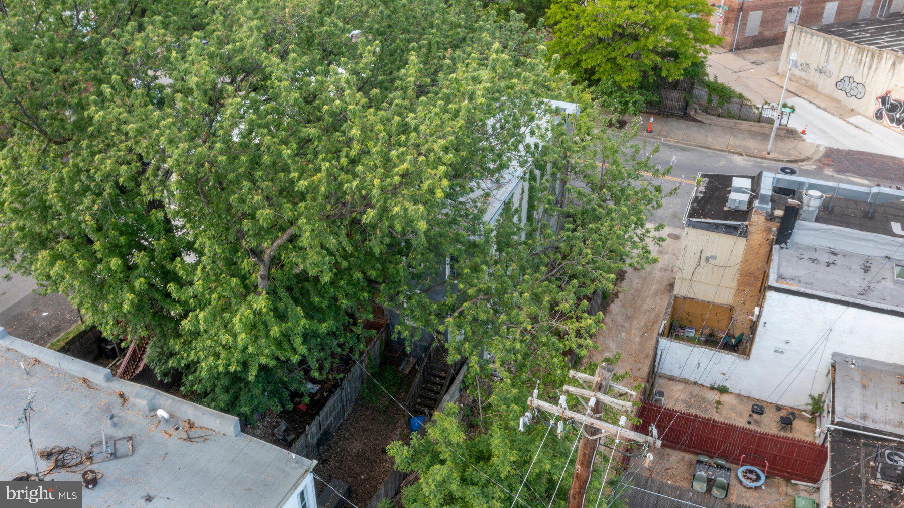 1301 West Cross Street Baltimore, MD 21223 - Photo 6 of 7 an aerial view of a house with a yard