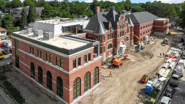 a street view along with residential houses