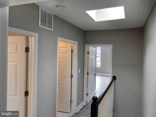 a view of a hallway with a elevator