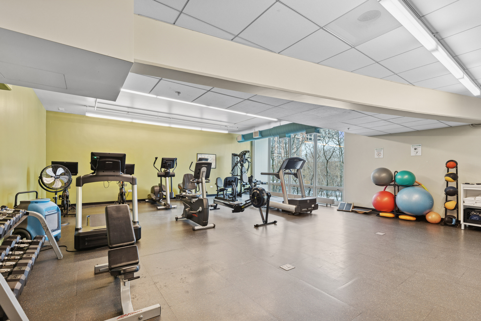 1570 Elmwood Avenue, Unit 1504 Evanston, IL 60201 - Photo 19 of 24 a view of a room with gym equipment