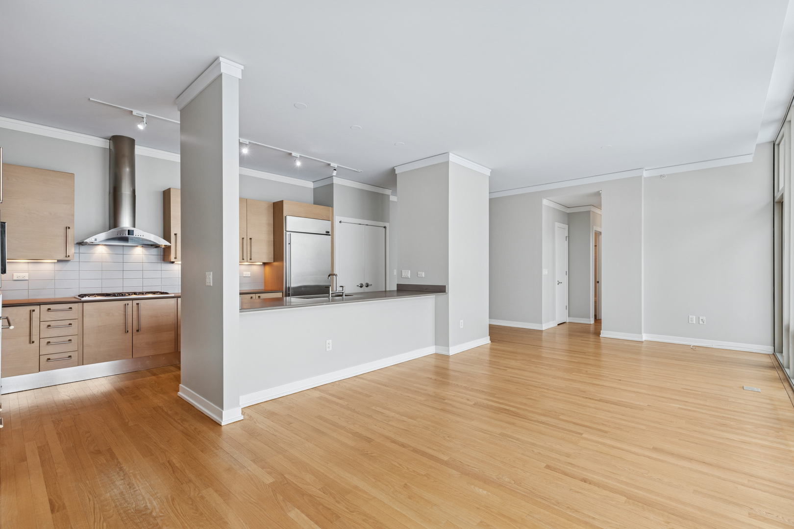 1570 Elmwood Avenue, Unit 1504 Evanston, IL 60201 - Photo 4 of 24 a view of a kitchen cabinets and a wooden floor