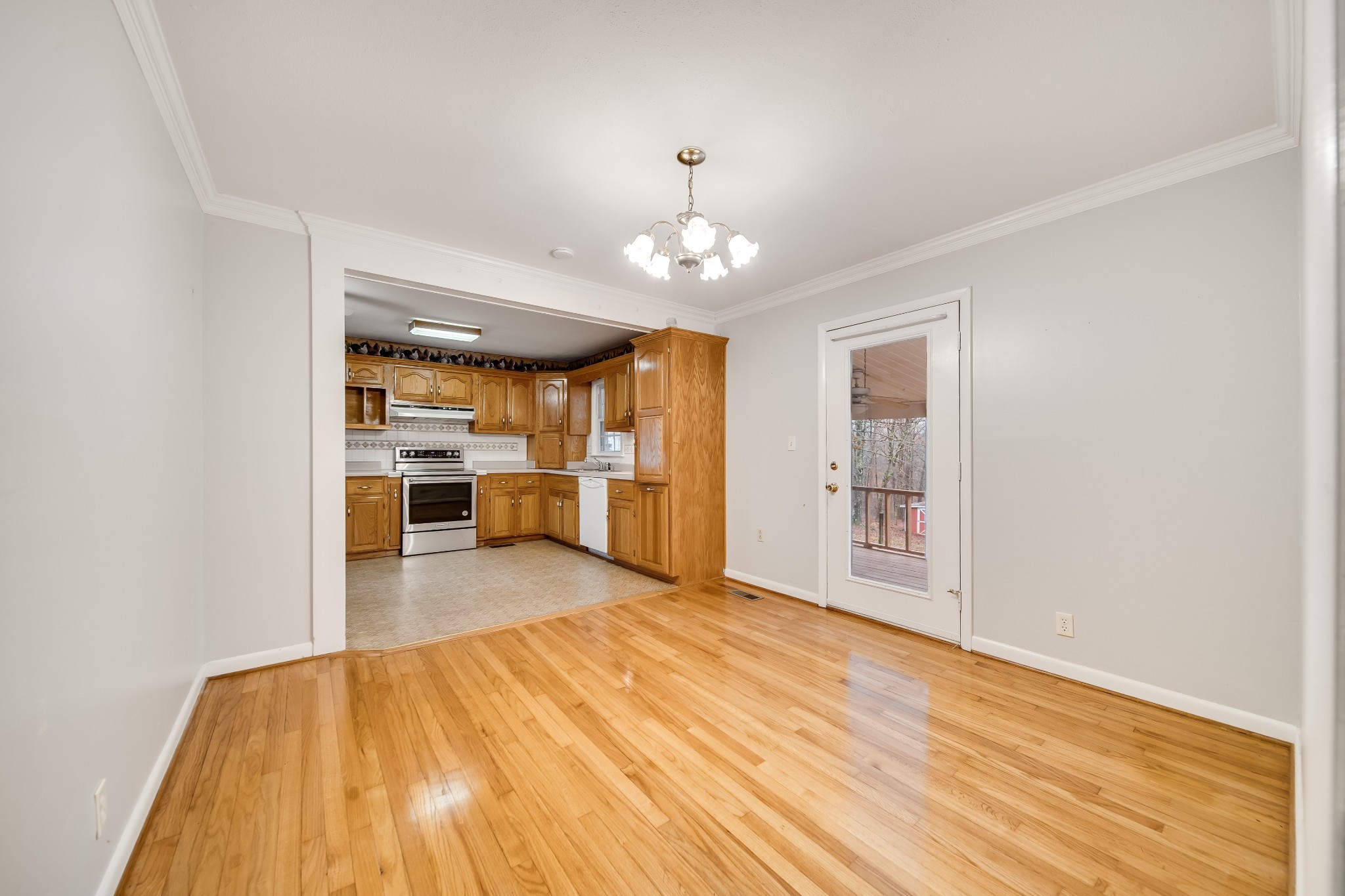 5945 Dividing Ridge Road Goodlettsville, TN 37072 - Photo 30 of 46 a view of a kitchen with wooden floor and a kitchen