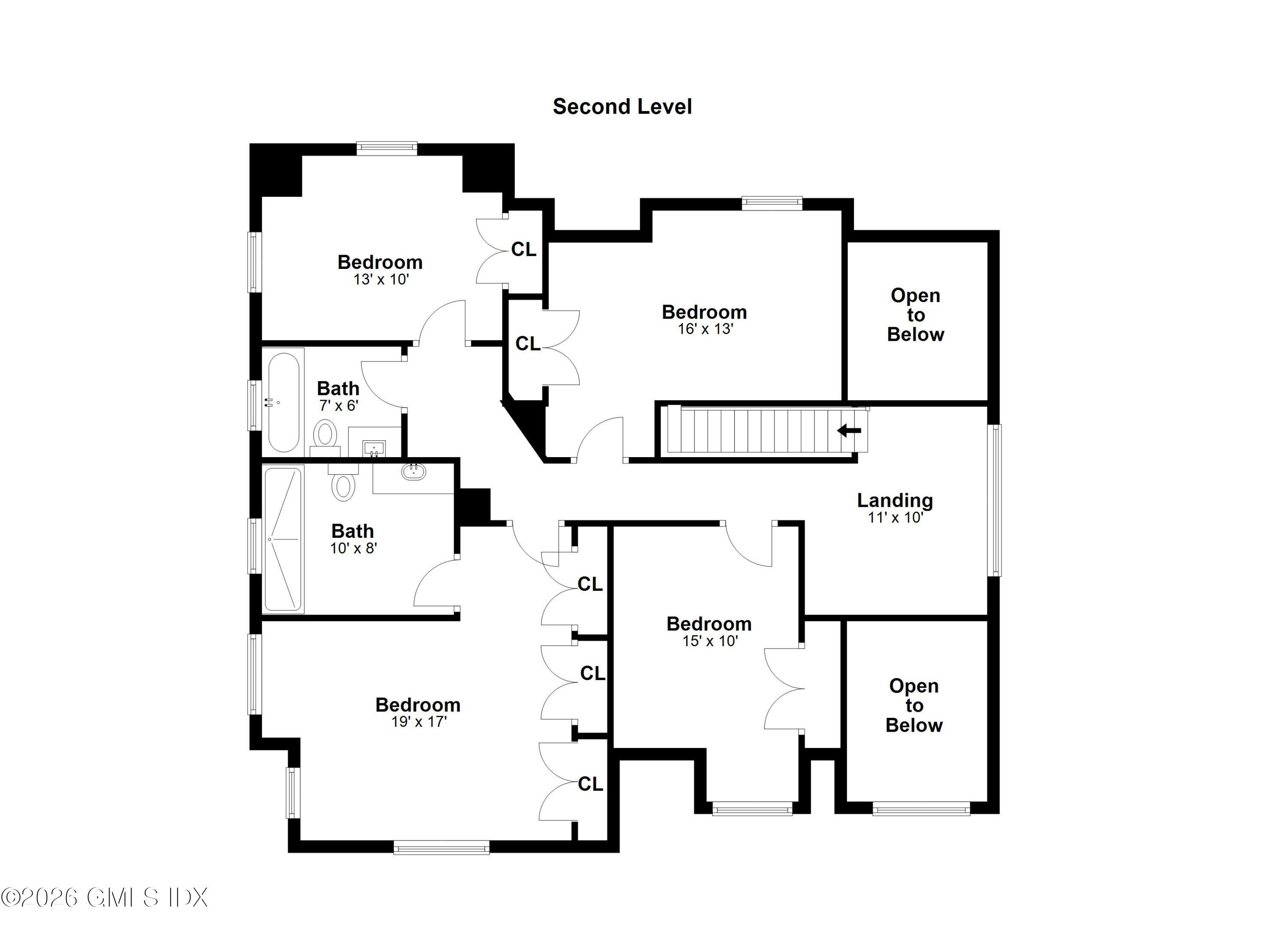 9 Valleywood Road Cos Cob, CT 06807 - Photo 25 of 27 Second Level Floor Plan