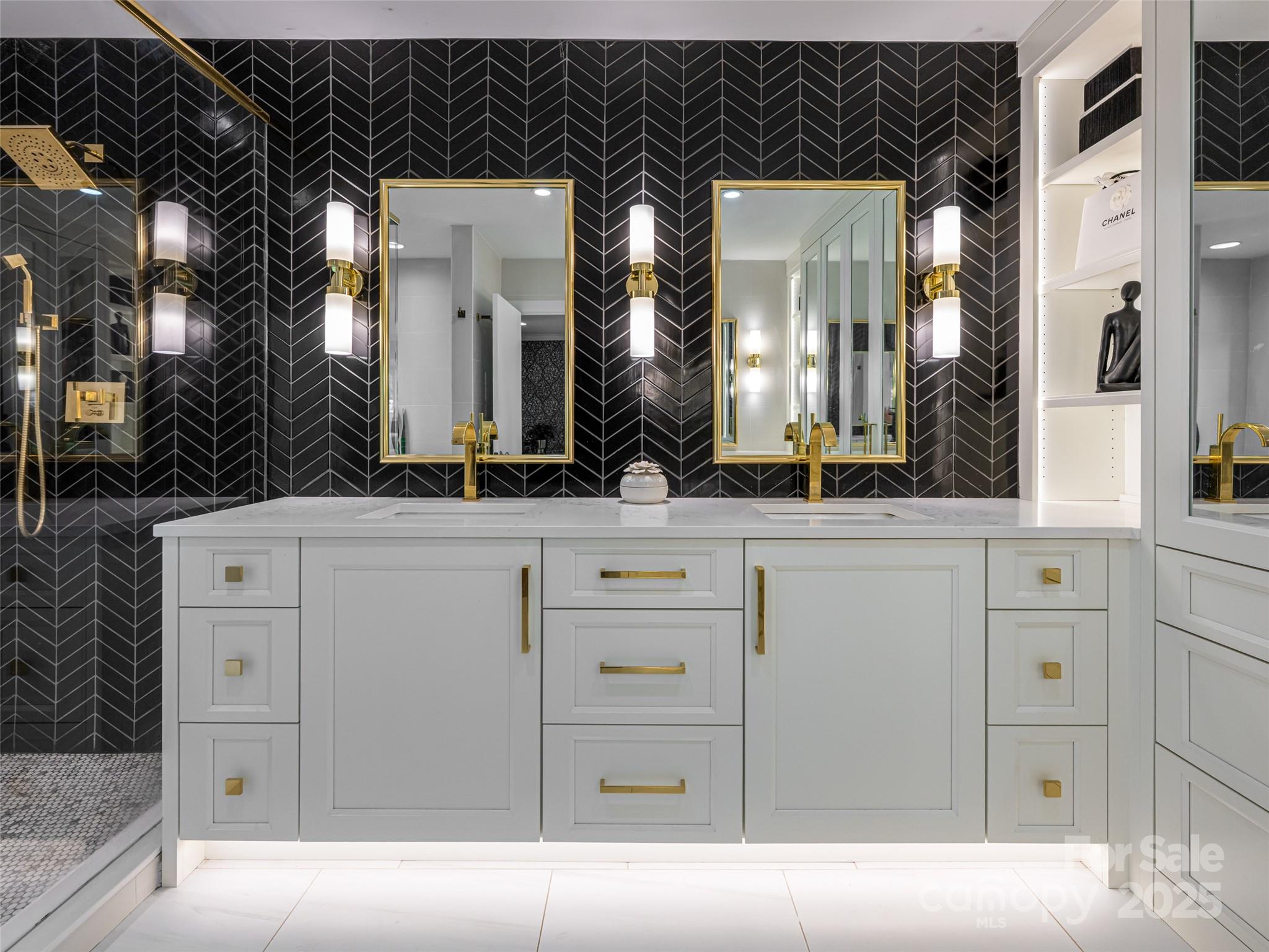 5 Busbee Road Asheville, NC 28803 - Photo 19 of 48 a bathroom with a sink and a mirror