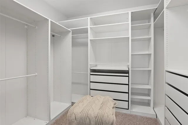 a view of a walk in closet
